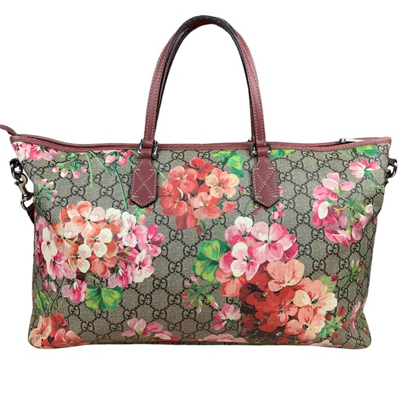 GUCCI Floral Booms Supreme Monogram 2 Way Tote Bag - Picture 5 of 15